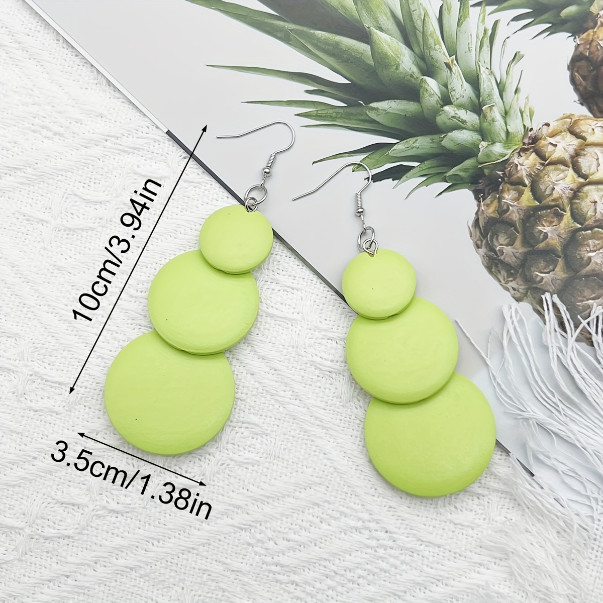 Boho-Chic Handcrafted Wooden Dangle Earrings - Colorful, Versatile & Trendy for Casual Attire, Quirky Earrings