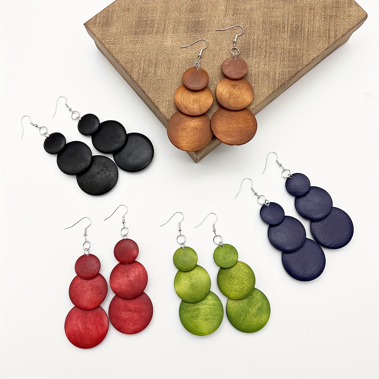 Multi-Color Mix And Match 5pcs Pack Set Earrings, European And American Fashion Popular Earrings And Ear Pendants, Alternative Versatile Ear Ornaments